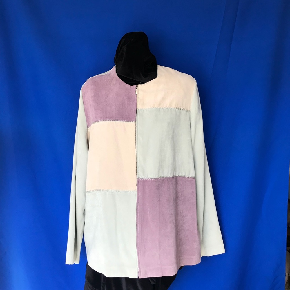 ALFRED DUNNER FAUX SUEDE BLAZER JACKET